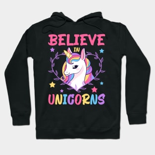 Believe In Unicorns, Cute Unicorn Design Hoodie